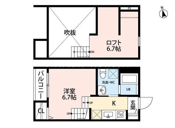 貝塚駅 徒歩15分 2階の物件間取画像